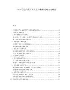 FPGA芯片產業發展現狀與未來戰略方向研究