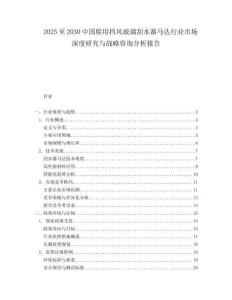 2025至2030中國船用擋風玻璃刮水器馬達行業市場深度研究與戰略咨詢分析報告