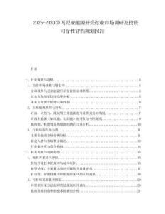 2025-2030羅馬尼亞能源開采行業(yè)市場調(diào)研及投資可行性評估規(guī)劃報告