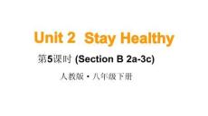 初中英語新人教版八年級下冊Unit 2 Stay Healthy第5課時（Section B 2a-3c）教學課件（2026春）