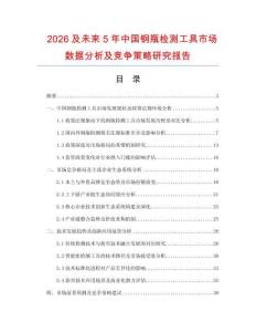 2026及未來5年中國鋼瓶檢測工具市場數(shù)據(jù)分析及競爭策略研究報告