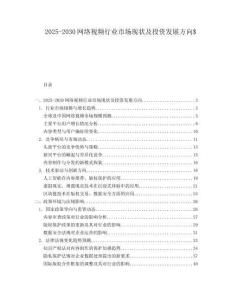 2025-2030網絡視頻行業市場現狀及投資發展方向$