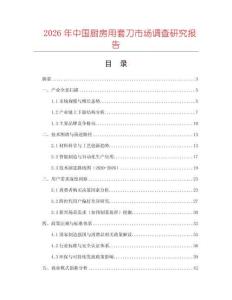 2026年中國(guó)廚房用套刀市場(chǎng)調(diào)查研究報(bào)告