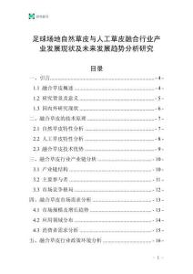 足球場地自然草皮與人工草皮融合行業產業發展現狀及未來發展趨勢分析研究