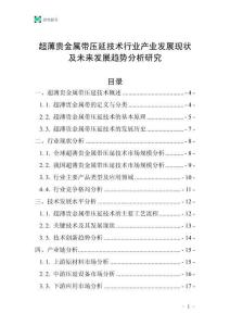 超薄貴金屬帶壓延技術行業產業發展現狀及未來發展趨勢分析研究