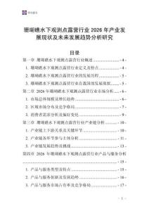 珊瑚礁水下觀測點露營行業2026年產業發展現狀及未來發展趨勢分析研究