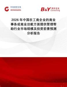 2026年中國在工商企業(yè)的商業(yè)事務(wù)或商業(yè)功能方面提供管理幫助行業(yè)市場規(guī)模及投資前景預(yù)測分析報告