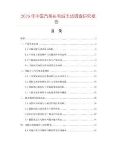 2026年中國(guó)汽蒸長(zhǎng)毛絨市場(chǎng)調(diào)查研究報(bào)告