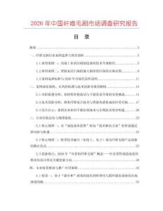 2026年中國纖維毛刷市場調查研究報告