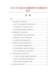 2026年中國雙扣金屬軟管市場調查研究報告