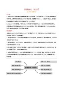 圓錐曲線二級結論熱點專練（學生版）