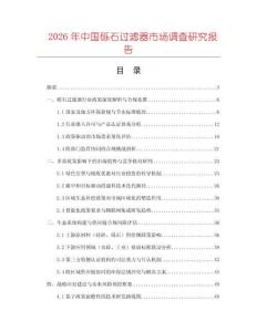 2026年中國礫石過濾器市場調查研究報告