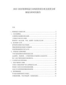 2025-2030鞋墊制造行業現狀供需分析及投資分析規劃分析研究報告
