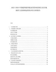 2025-2030中國超智能智能家居控制系統(tǒng)行業(yè)市場現(xiàn)狀與發(fā)展規(guī)劃投資評估分析報(bào)告