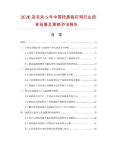 2026及未來5年中國鋯質(zhì)搗打料行業(yè)投資前景及策略咨詢報(bào)告