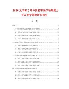 2026及未來5年中國輪帶油市場數(shù)據(jù)分析及競爭策略研究報告