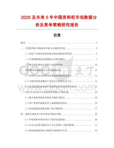 2025及未來(lái)5年中國(guó)資料柜市場(chǎng)數(shù)據(jù)分析及競(jìng)爭(zhēng)策略研究報(bào)告