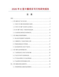 2026年E型卡圈項(xiàng)目可行性研究報(bào)告