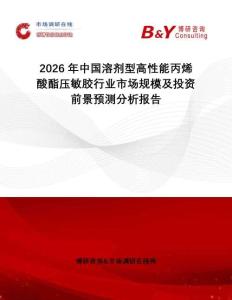 2026年中國(guó)溶劑型高性能丙烯酸酯壓敏膠行業(yè)市場(chǎng)規(guī)模及投資前景預(yù)測(cè)分析報(bào)告