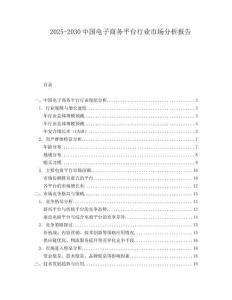 2025-2030中國電子商務平臺行業市場分析報告