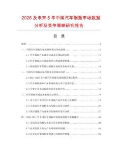 2026及未來(lái)5年中國(guó)汽車鋼瓶市場(chǎng)數(shù)據(jù)分析及競(jìng)爭(zhēng)策略研究報(bào)告