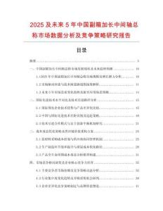 2025及未來5年中國(guó)副箱加長(zhǎng)中間軸總稱市場(chǎng)數(shù)據(jù)分析及競(jìng)爭(zhēng)策略研究報(bào)告