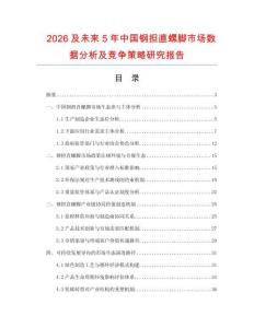 2026及未來(lái)5年中國(guó)鋼擔(dān)直螺腳市場(chǎng)數(shù)據(jù)分析及競(jìng)爭(zhēng)策略研究報(bào)告