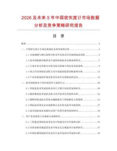 2026及未來(lái)5年中國(guó)密實(shí)度計(jì)市場(chǎng)數(shù)據(jù)分析及競(jìng)爭(zhēng)策略研究報(bào)告