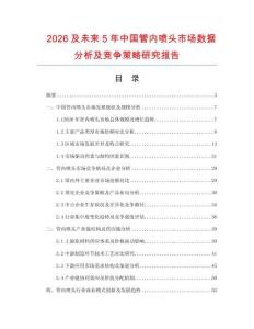 2026及未來5年中國管內噴頭市場數據分析及競爭策略研究報告