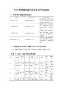 2026年新媒體運(yùn)營(yíng)內(nèi)容規(guī)劃與執(zhí)行日歷表
