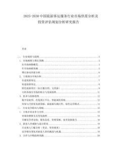 2025-2030中國旅游客運服務(wù)行業(yè)市場供需分析及投資評估規(guī)劃分析研究報告