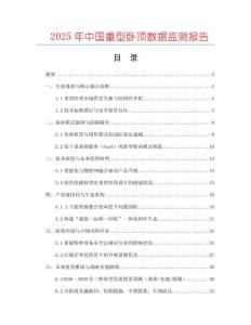 2025年中國重型臥頂數據監測報告