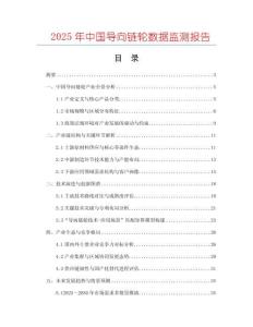 2025年中國導向鏈輪數(shù)據(jù)監(jiān)測報告