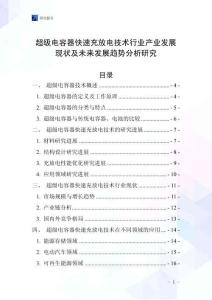 超級(jí)電容器快速充放電技術(shù)行業(yè)產(chǎn)業(yè)發(fā)展現(xiàn)狀及未來(lái)發(fā)展趨勢(shì)分析研究