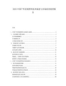 2025中國戶外景觀照明技術(shù)演進與市場前景展望報告