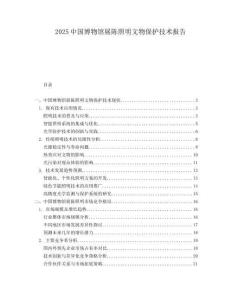 2025中國博物館展陳照明文物保護技術(shù)報告