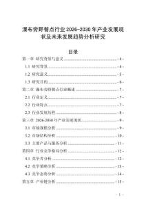 瀑布旁野餐點行業2026-2030年產業發展現狀及未來發展趨勢分析研究