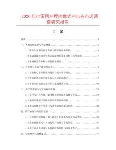 2026年中國四沖程內燃式沖擊夯市場調查研究報告