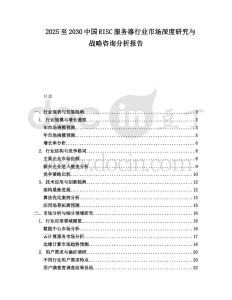 2025至2030中國(guó)RISC服務(wù)器行業(yè)市場(chǎng)深度研究與戰(zhàn)略咨詢分析報(bào)告