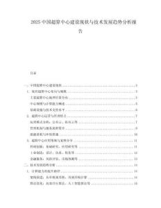 2025中國超算中心建設(shè)現(xiàn)狀與技術(shù)發(fā)展趨勢分析報告