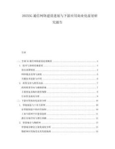 20255G通信網絡建設進展與下游應用商業化前景研究報告