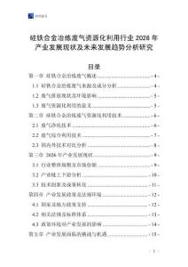 硅鐵合金冶煉廢氣資源化利用行業(yè)2026年產(chǎn)業(yè)發(fā)展現(xiàn)狀及未來發(fā)展趨勢分析研究