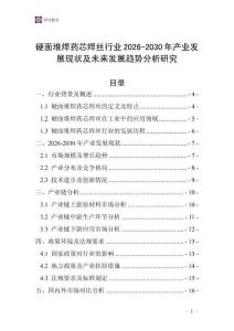 硬面堆焊藥芯焊絲行業(yè)2026-2030年產(chǎn)業(yè)發(fā)展現(xiàn)狀及未來發(fā)展趨勢(shì)分析研究