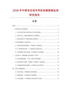 2026年中國電吉他專用拾音器數據監測研究報告
