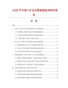 2026年中國工礦安全靴數據監測研究報告