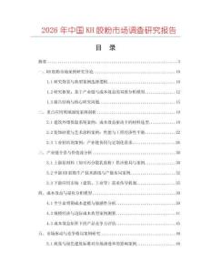 2026年中國KH膠粉市場調查研究報告