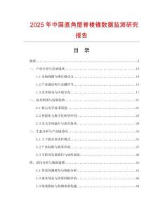 2025年中國直角屋脊棱鏡數據監測研究報告