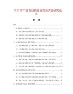 2026年中國吉他校音器市場調查研究報告