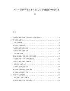 2025中國(guó)區(qū)塊鏈技術(shù)商業(yè)化應(yīng)用與投資策略分析報(bào)告