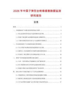 2026年中國子彈形全絕緣插套數據監測研究報告